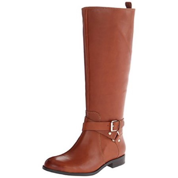 Enzo Angiolini Brown Leather Riding Boots - Picture 1 of 6